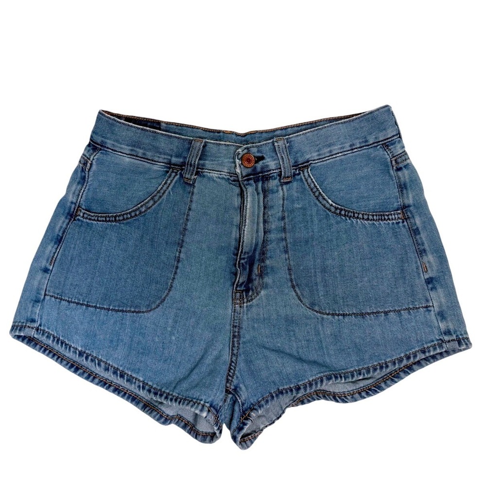 American Eagle Womens High Waisted Denim Shorts Light Wash‎ Blue Size 6